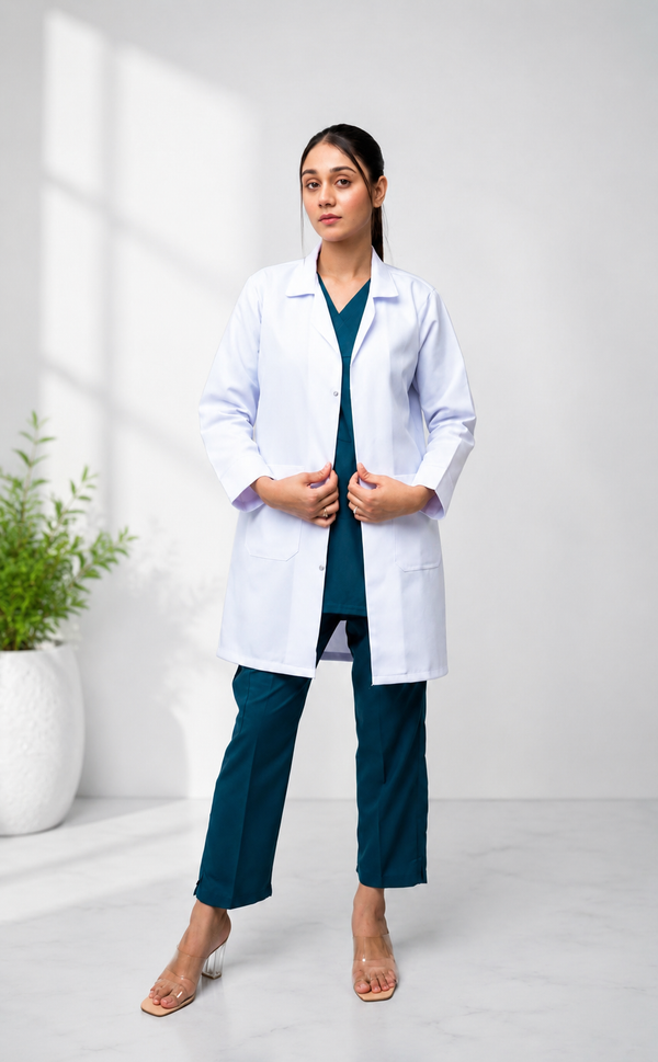 Medical lab coat for doctors, pharmacists and medical students